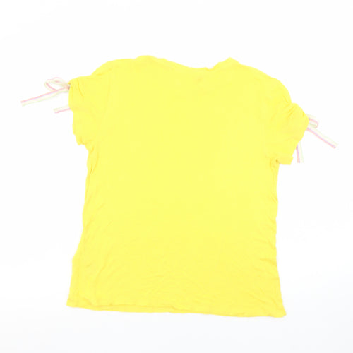 Ted Baker Women's Yellow Short Sleeve Viscose T-Shirt Size 10