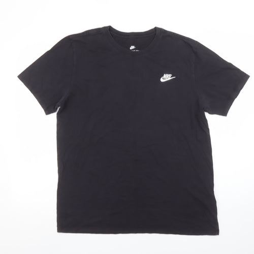 Nike Men's Black Athletic Fit Crew Neck T-Shirt Size L