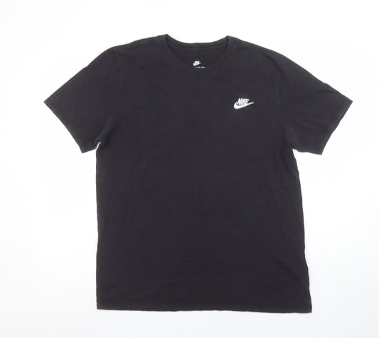 Nike Men's Black Athletic Fit Crew Neck T-Shirt Size L