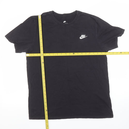 Nike Men's Black Athletic Fit Crew Neck T-Shirt Size L