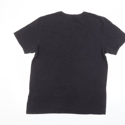 Nike Men's Black Athletic Fit Crew Neck T-Shirt Size L