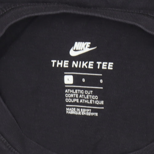 Nike Men's Black Athletic Fit Crew Neck T-Shirt Size L