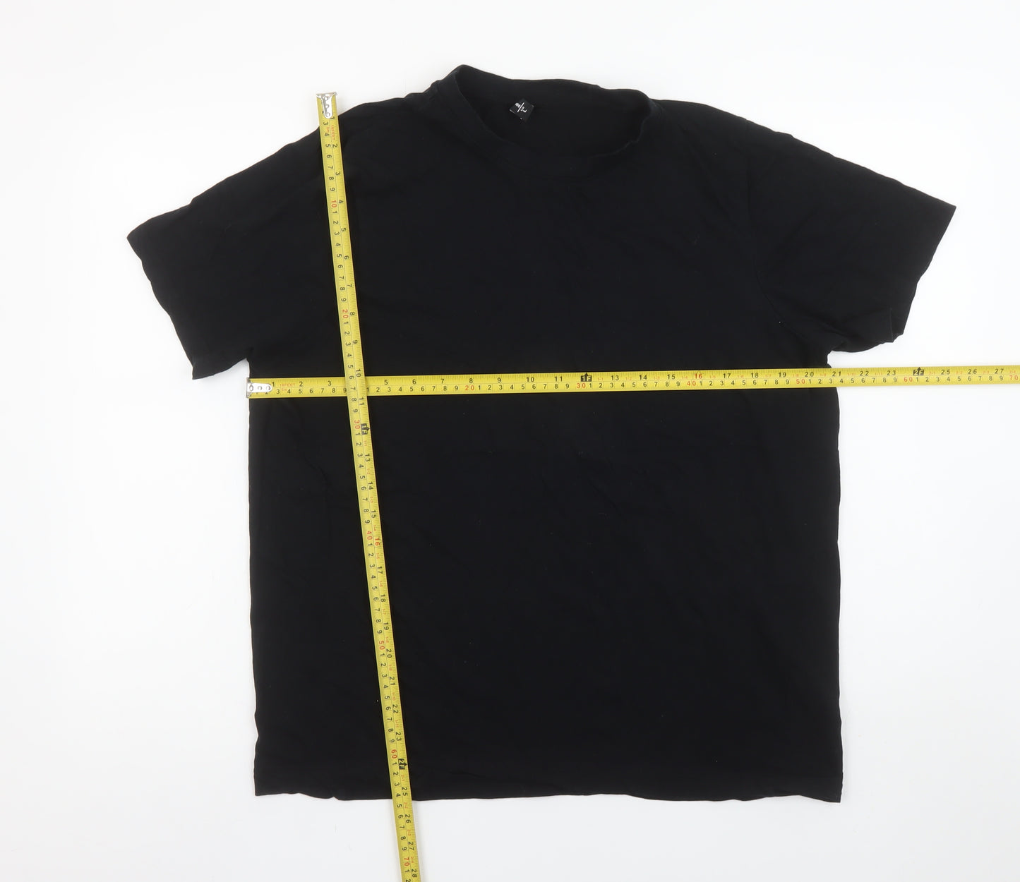 Donnay Men's Black Cotton Crew Neck Short Sleeve Regular Fit T-Shirt L