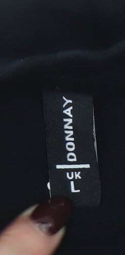 Donnay Men's Black Cotton Crew Neck Short Sleeve Regular Fit T-Shirt L