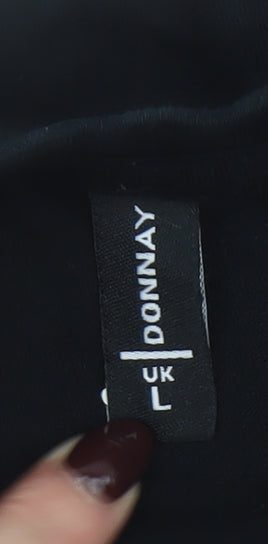 Donnay Men's Black Cotton Crew Neck Short Sleeve Regular Fit T-Shirt L