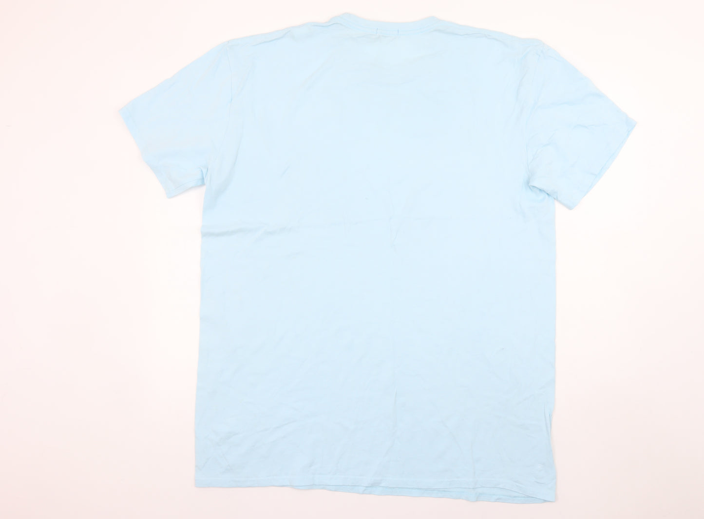 Boohoo Womens Blue Mama Cotton T-Shirt Size 16 Short Sleeve Casual Top