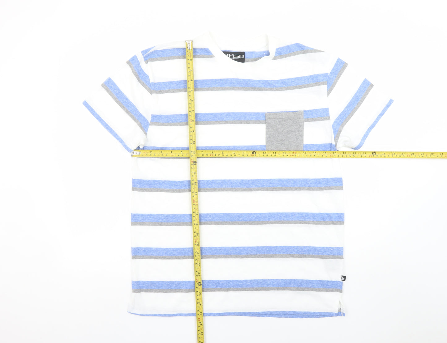 HSD Kirra Australia Men's Multicoloured Striped Crew Neck T-Shirt Medium