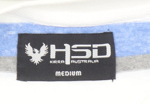HSD Kirra Australia Men's Multicoloured Striped Crew Neck T-Shirt Medium