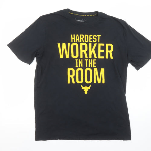 Under Armour Men’s Black Graphic Sports T-Shirt Size L Relaxed Fit