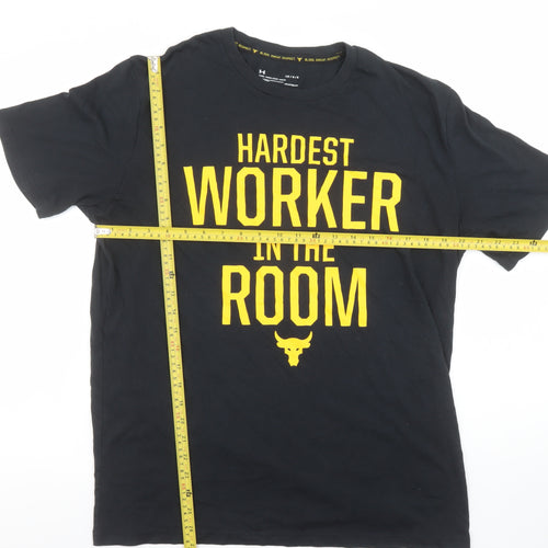 Under Armour Men’s Black Graphic Sports T-Shirt Size L Relaxed Fit