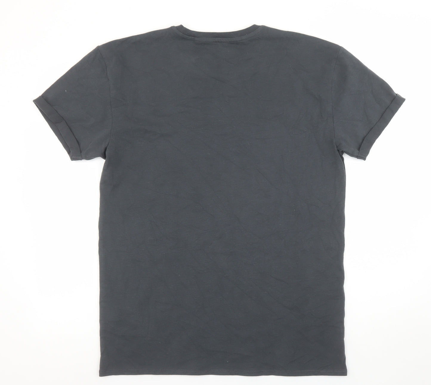 Next Men's Black Funny Graphic Print Cotton T-Shirt Size M