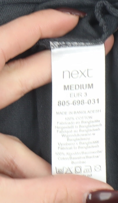 Next Men's Black Funny Graphic Print Cotton T-Shirt Size M