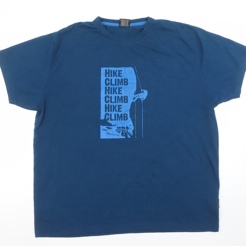 Trespass Men's Blue 2XL Outdoor Graphic Cotton T-Shirt