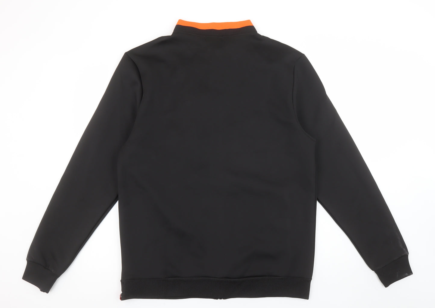 GONG Men's Black XL Full Zip Sweatshirt with Logo Trim