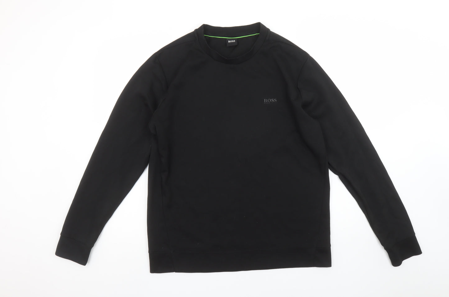 BOSS Mens Black Crew Neck Sweatshirt Medium Regular Fit
