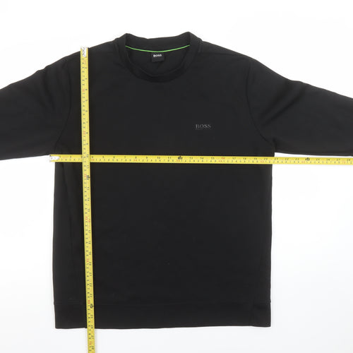 BOSS Mens Black Crew Neck Sweatshirt Medium Regular Fit