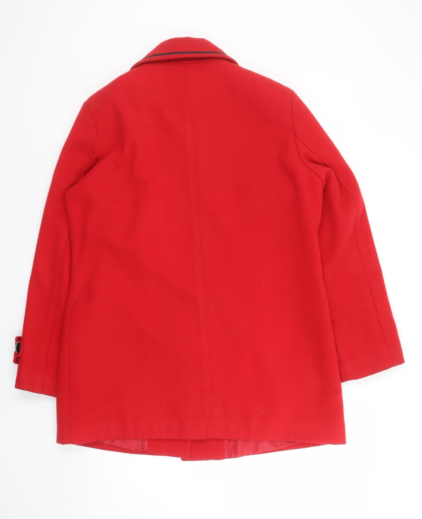Kesta London Women's Red Mid-Length Button Coat Size 16