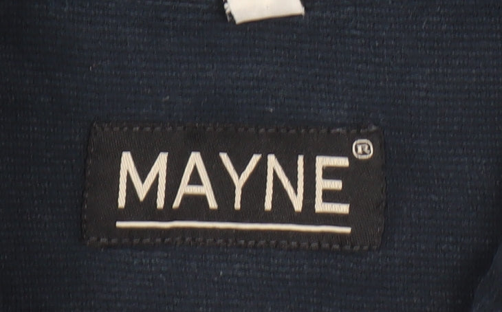 MAYNE Men’s Blue Cotton Long Sleeve Button-Up Shirt XL
