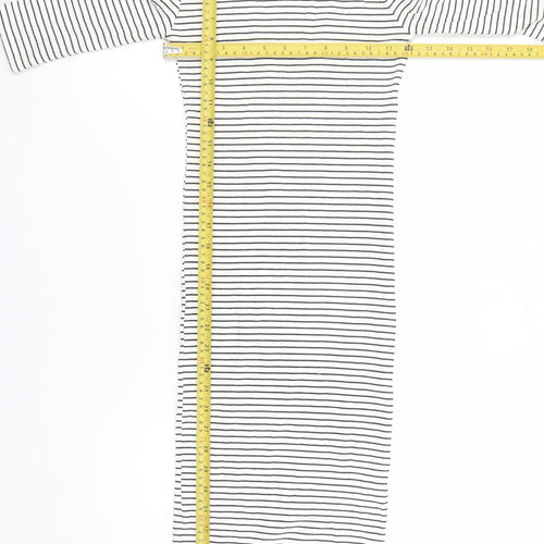 Marks and Spencer Women’s Ivory Striped Bodycon Midi Dress Size 6
