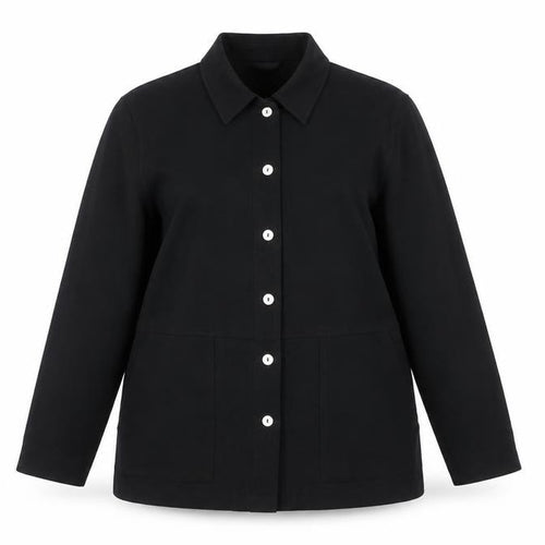 Gold by Michael K Women's Black Button-Up Shirt UK 16 Classic Style