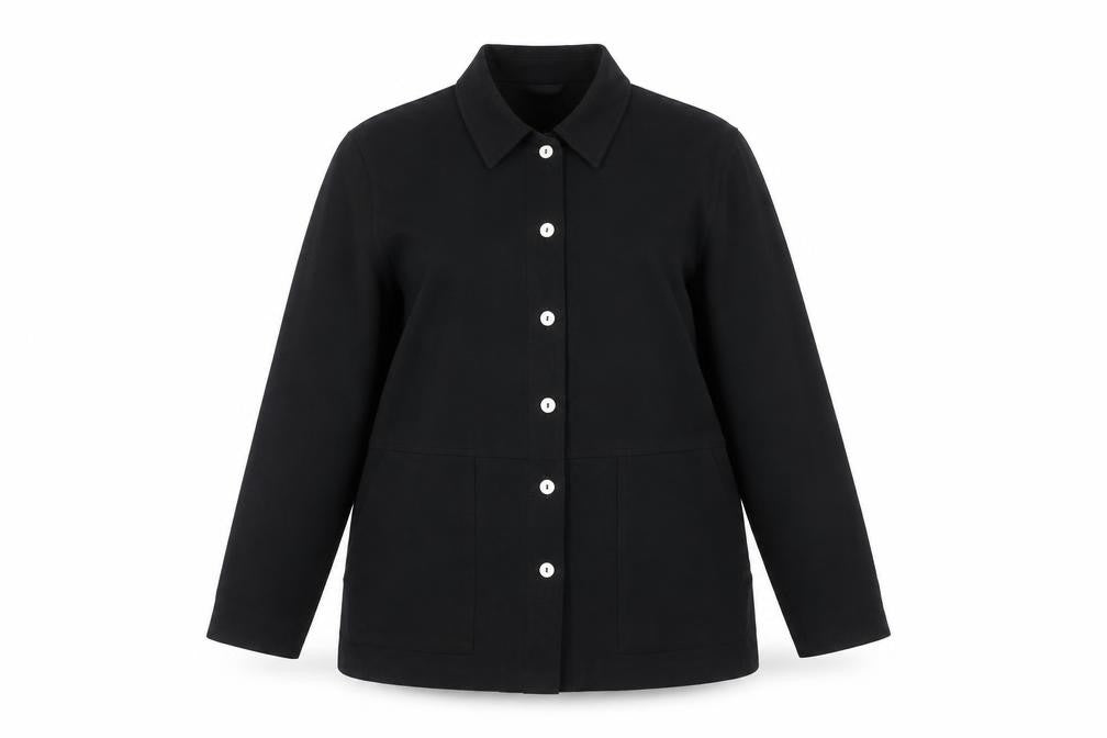 Gold by Michael K Women's Black Button-Up Shirt UK 16 Classic Style