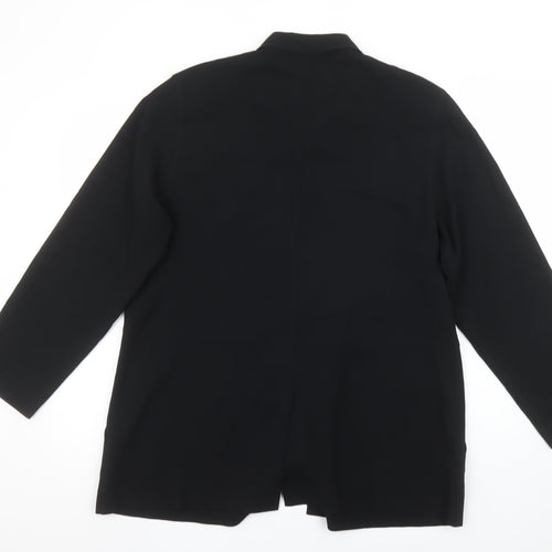 Gold by Michael K Women's Black Button-Up Shirt UK 16 Classic Style