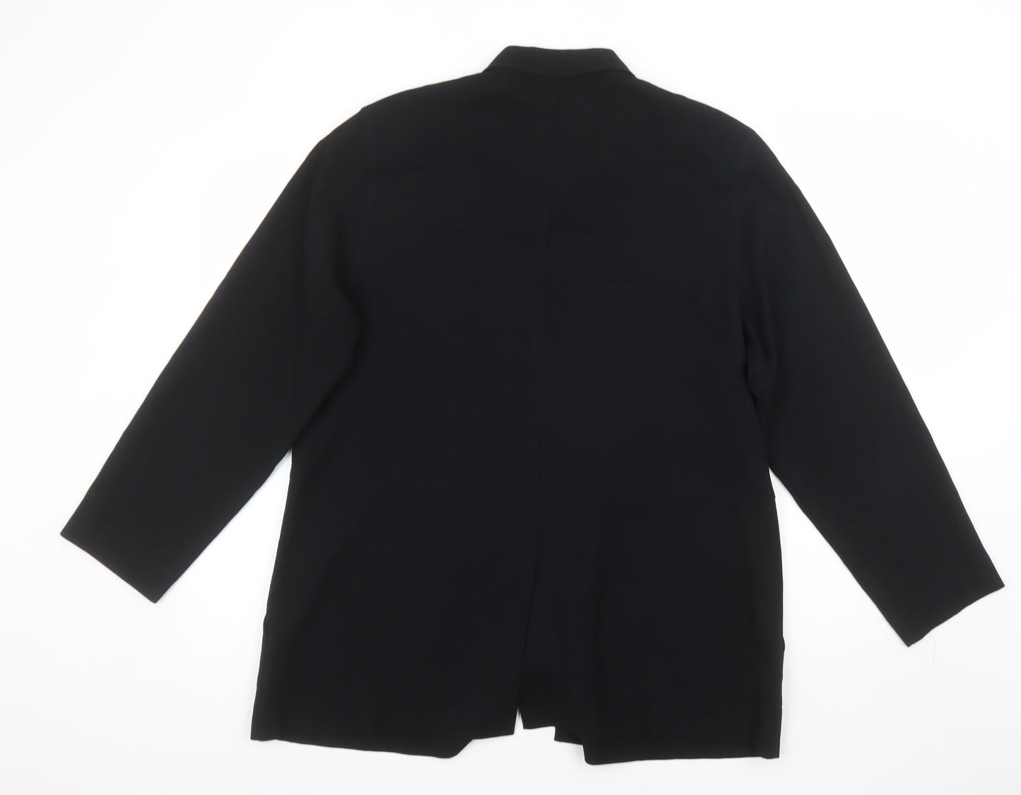 Gold by Michael K Women's Black Button-Up Shirt UK 16 Classic Style