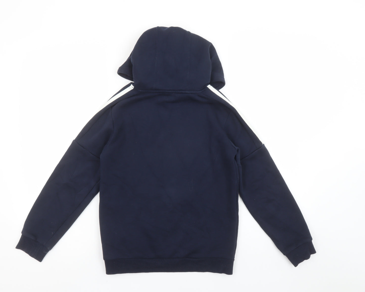 Adidas Boys Navy Hoodie 9-10 Years Pullover Graphic Sport Style