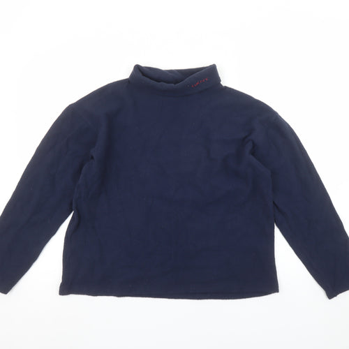 DKNY Girls Blue 14 Years Fleece High Neck Pullover Sweatshirt