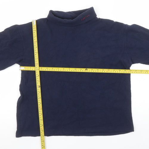 DKNY Girls Blue 14 Years Fleece High Neck Pullover Sweatshirt