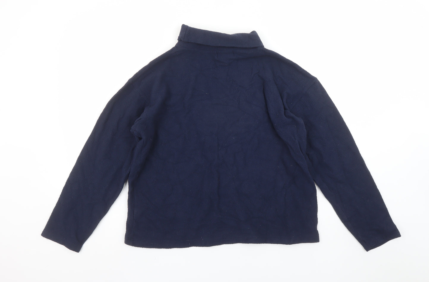 DKNY Girls Blue 14 Years Fleece High Neck Pullover Sweatshirt