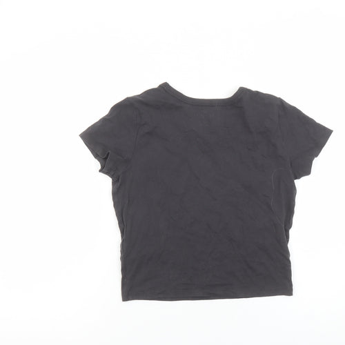 Hollister Womens Black Cropped Nashville T-Shirt XS