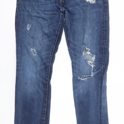 Gap 1969 Men's Blue Skinny Distressed Jeans Size 32x30