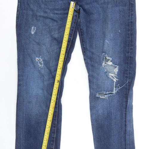 Gap 1969 Men's Blue Skinny Distressed Jeans Size 32x30