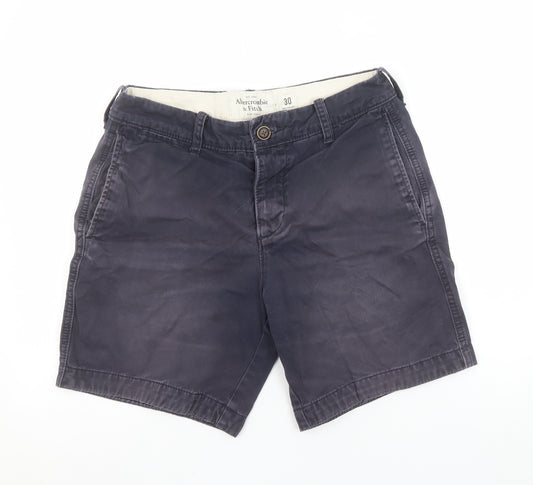 Abercrombie & Fitch Men's Blue Chino Shorts Size 30 Regular