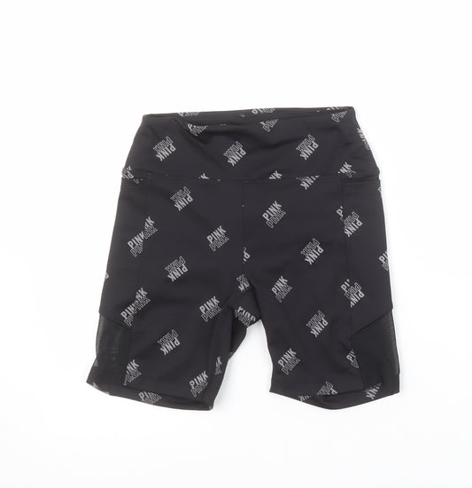 PINK Active Women's Black XS Biker Shorts Stretch Polyester Blend