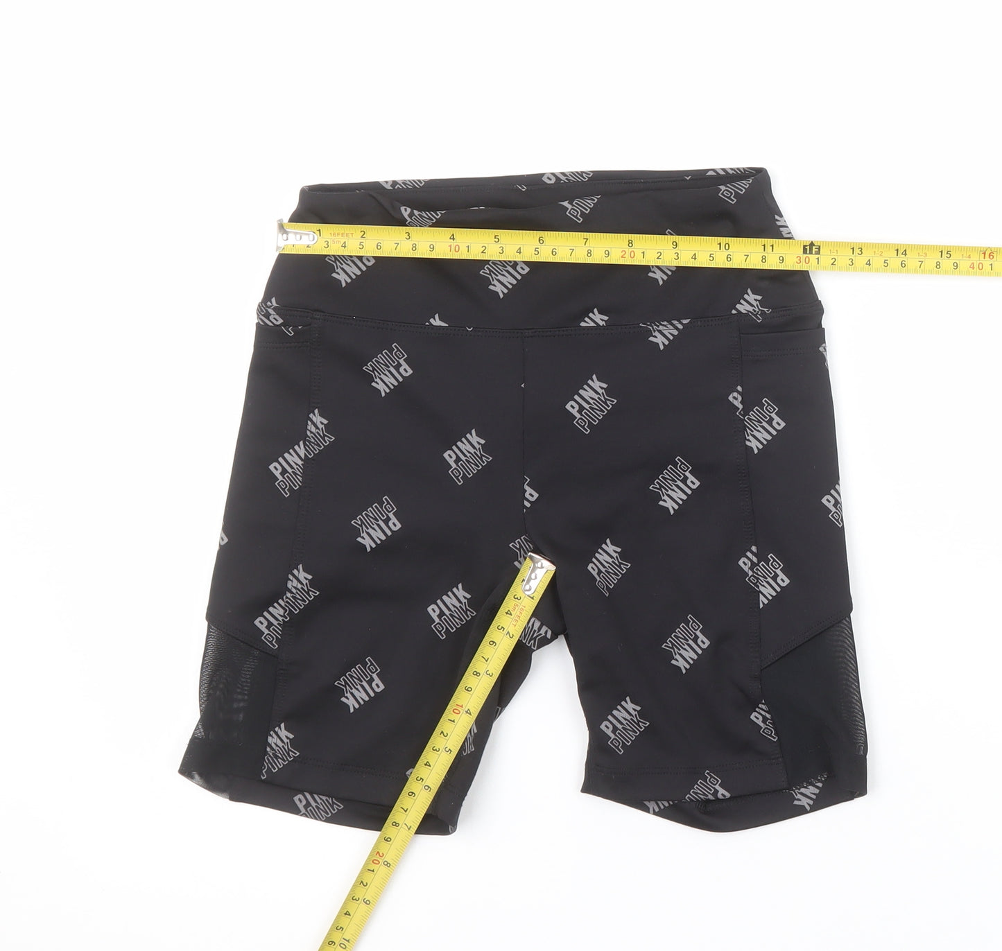 PINK Active Women's Black XS Biker Shorts Stretch Polyester Blend