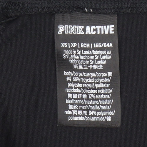 PINK Active Women's Black XS Biker Shorts Stretch Polyester Blend
