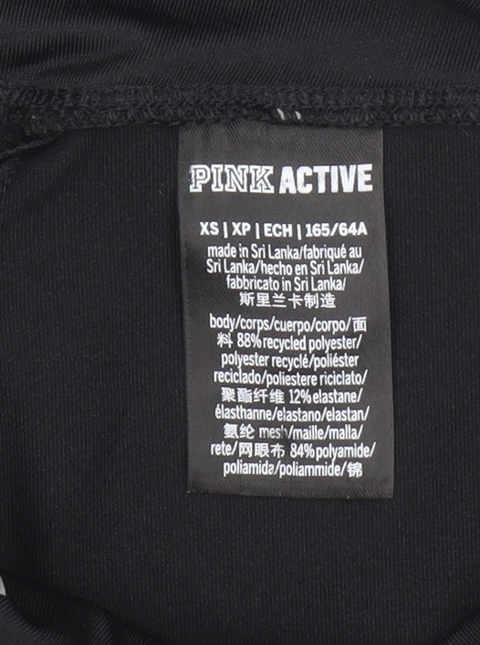 PINK Active Women's Black XS Biker Shorts Stretch Polyester Blend