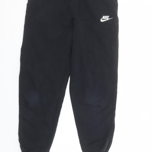 Nike Boys Black Jogger Sweatpants L 147-158cm Cotton Fleece Casual Sportswear