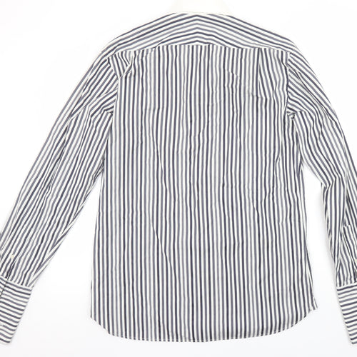 Ted Baker Men's Blue White Striped Slim Fit 15.5 Inch Formal Shirt