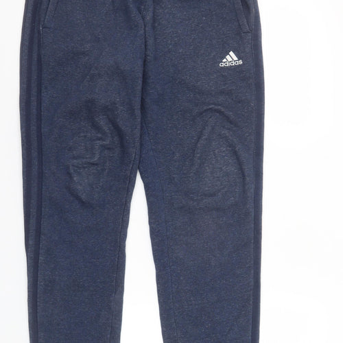 adidas Mens Blue Jogger Sweatpants Size S Elastic Waist Pockets