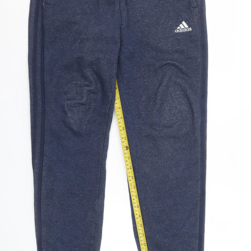 adidas Mens Blue Jogger Sweatpants Size S Elastic Waist Pockets