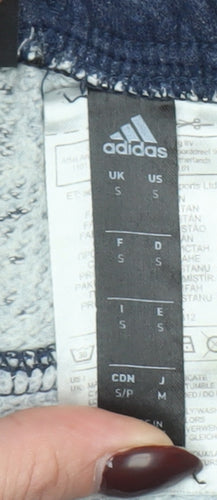 adidas Mens Blue Jogger Sweatpants Size S Elastic Waist Pockets