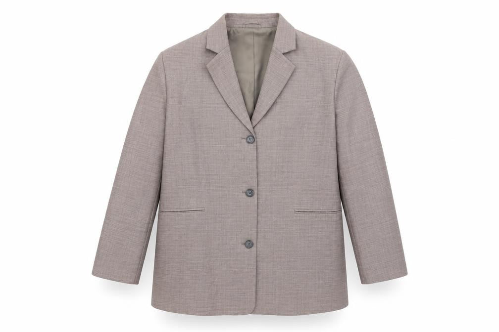 Front view of ASOS DESIGN Women Brown Tall Blazer UK 16 Single-Breasted Jacket