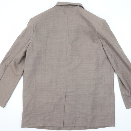 ASOS DESIGN Women Brown Tall Blazer UK 16 Single-Breasted Jacket