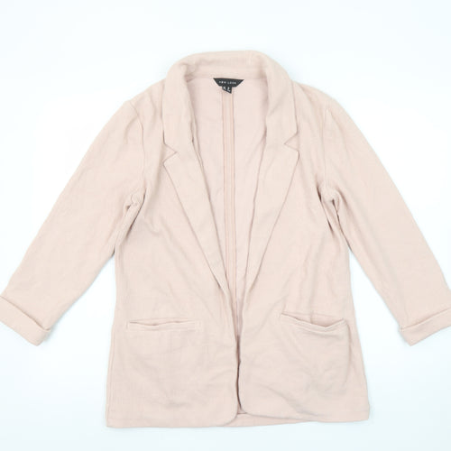 New Look Women Beige Regular Fit Long Sleeve Woven Blazer Size 10