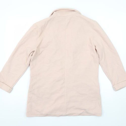 New Look Women Beige Regular Fit Long Sleeve Woven Blazer Size 10