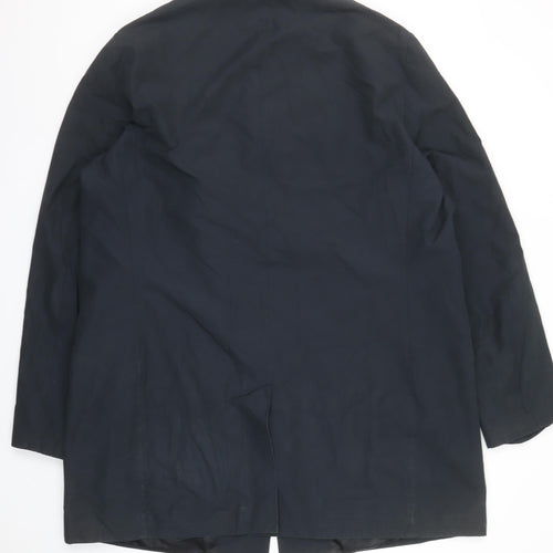 Kin Men’s Black 2XL Mid-Length Cotton Blend Rain Coat