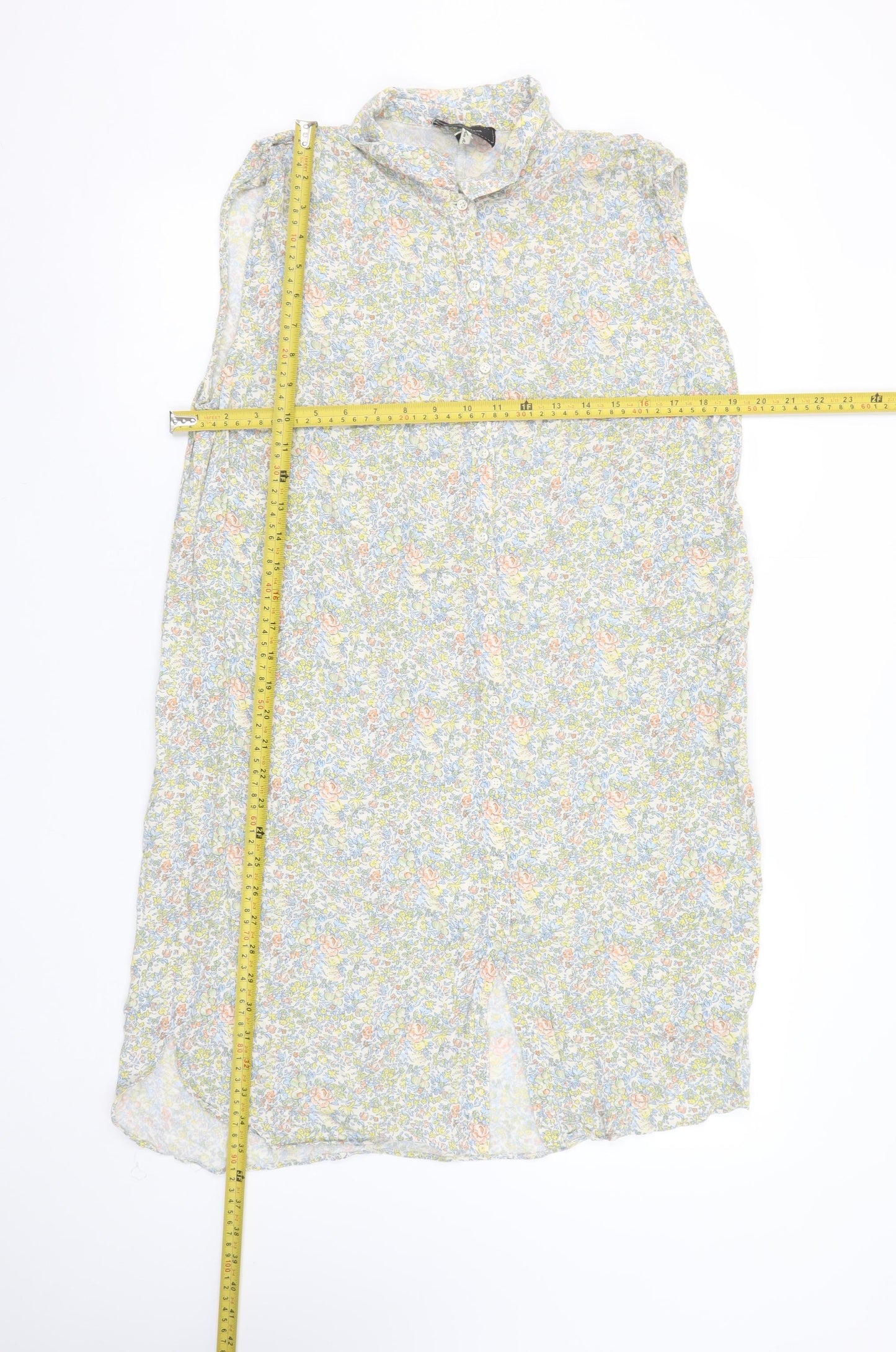 River Island Women's Multicoloured Floral Shirt Dress Size 16